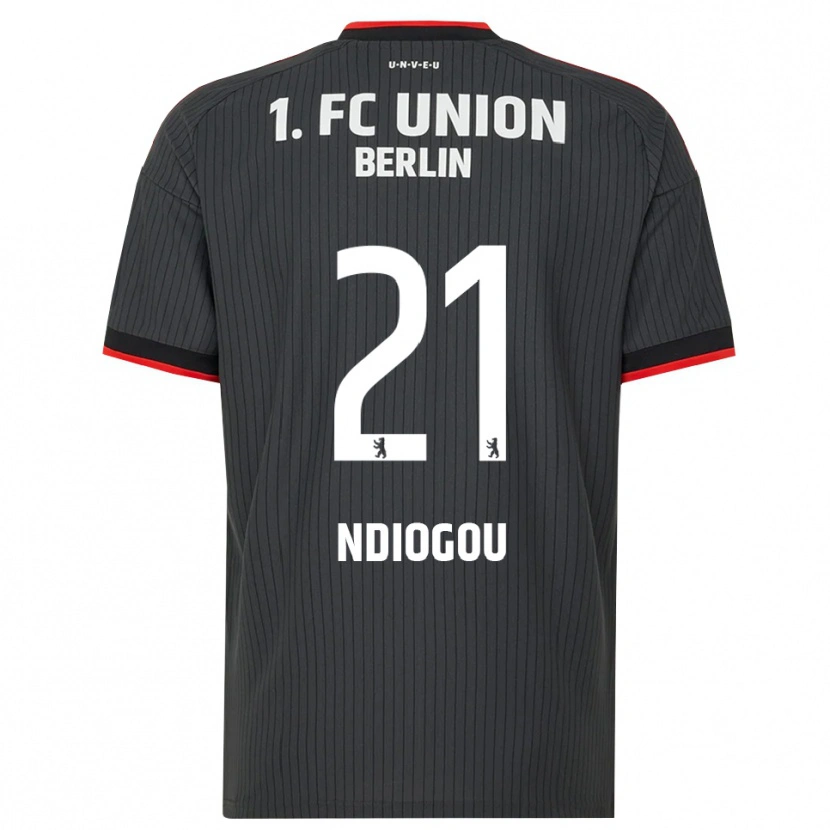 Danxen Kvinder Pape-Omar Ndiogou #21 Sort Hvid Rød Udebane Spillertrøjer 2026/27 Trøje T-Shirt