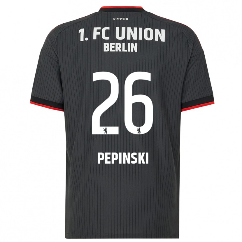 Danxen Kvinder Louis Pepinski #26 Sort Hvid Rød Udebane Spillertrøjer 2026/27 Trøje T-Shirt