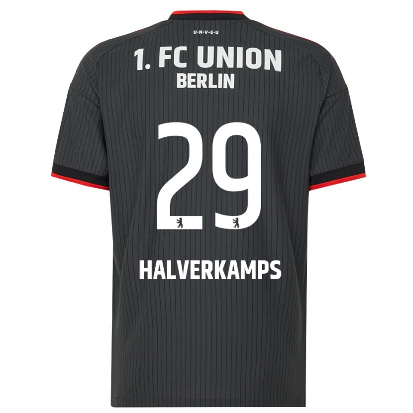 Danxen Kvinder Antonia Halverkamps #29 Sort Hvid Rød Udebane Spillertrøjer 2026/27 Trøje T-Shirt