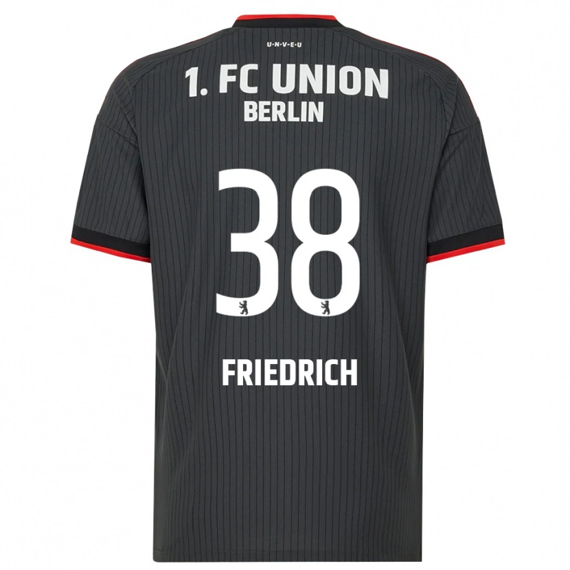 Danxen Kvinder Julien Friedrich #38 Sort Hvid Rød Udebane Spillertrøjer 2026/27 Trøje T-Shirt