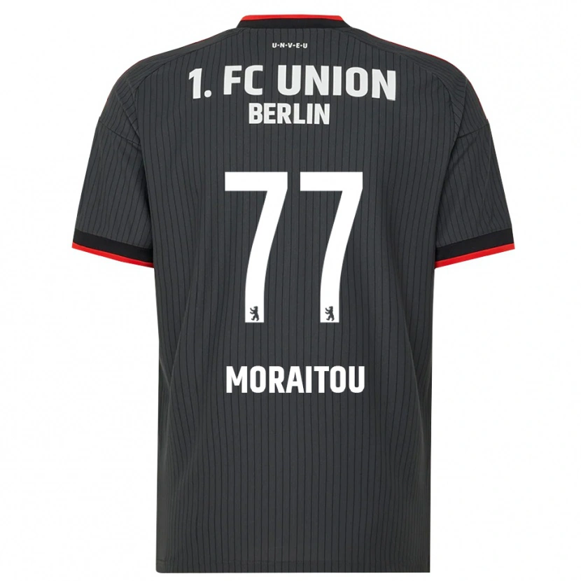 Danxen Kvinder Athanasia Moraitou #77 Sort Hvid Rød Udebane Spillertrøjer 2026/27 Trøje T-Shirt