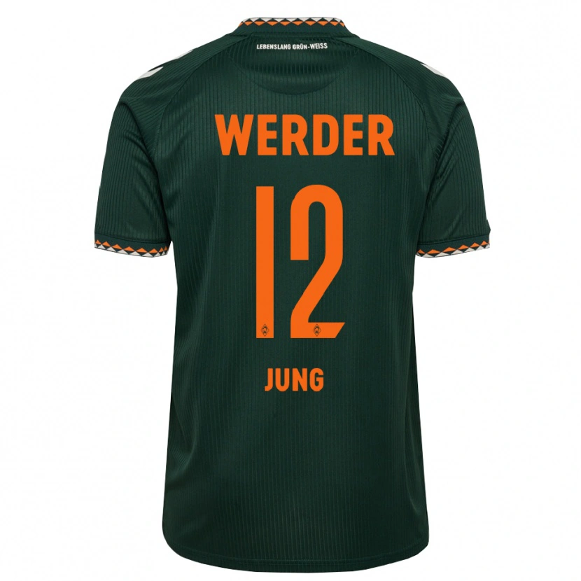 Danxen Kvinder Hugo Jung #12 Mørkegrøn Orange Hvid Udebane Spillertrøjer 2026/27 Trøje T-Shirt