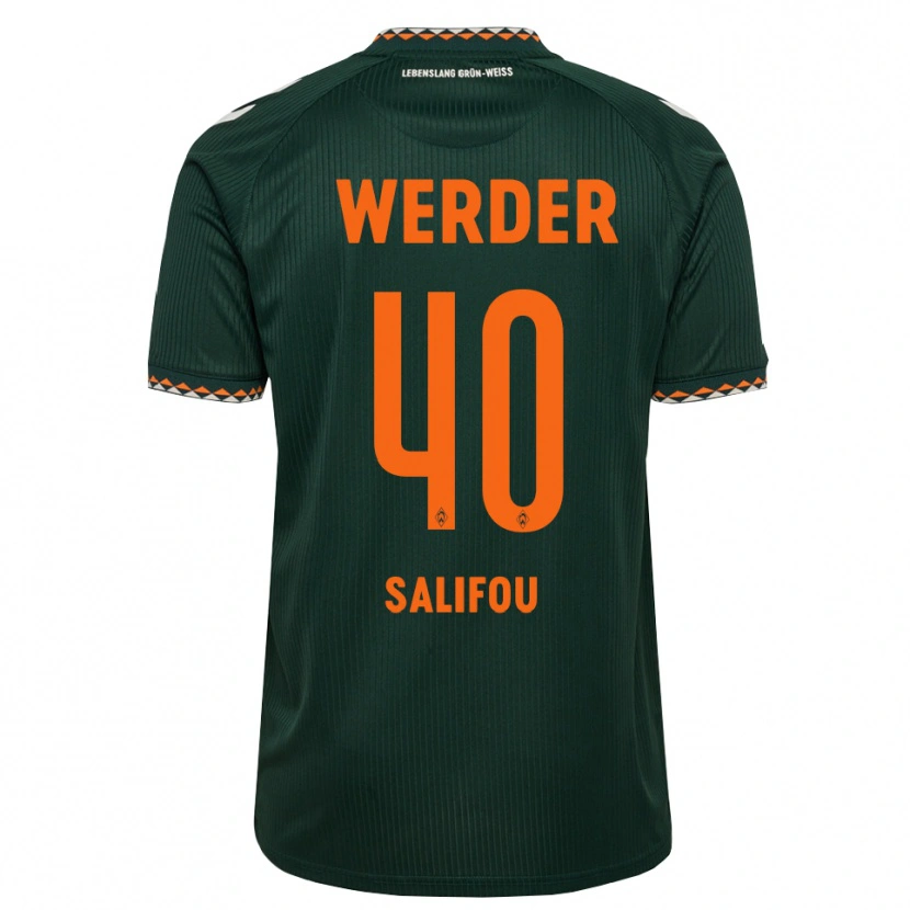 Danxen Kvinder Dikeni Salifou #40 Mørkegrøn Orange Hvid Udebane Spillertrøjer 2026/27 Trøje T-Shirt
