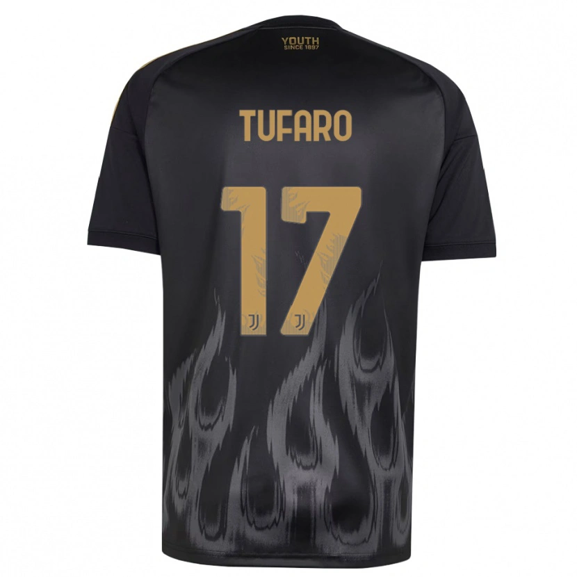 Danxen Kvinder Gabriele Tufaro #17 Sort Brun Tredje Sæt Spillertrøjer 2026/27 Trøje T-Shirt