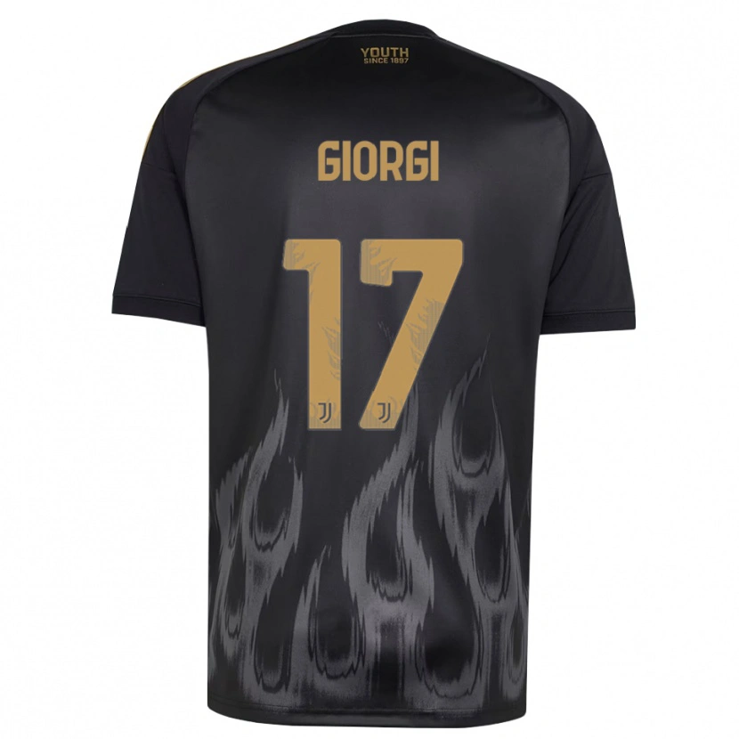 Danxen Kvinder Lorenzo Giorgi #17 Sort Brun Tredje Sæt Spillertrøjer 2026/27 Trøje T-Shirt