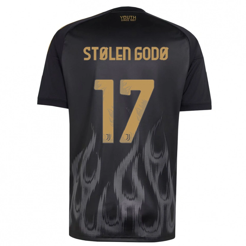 Danxen Kvinder Emma Stølen Godø #17 Sort Brun Tredje Sæt Spillertrøjer 2026/27 Trøje T-Shirt