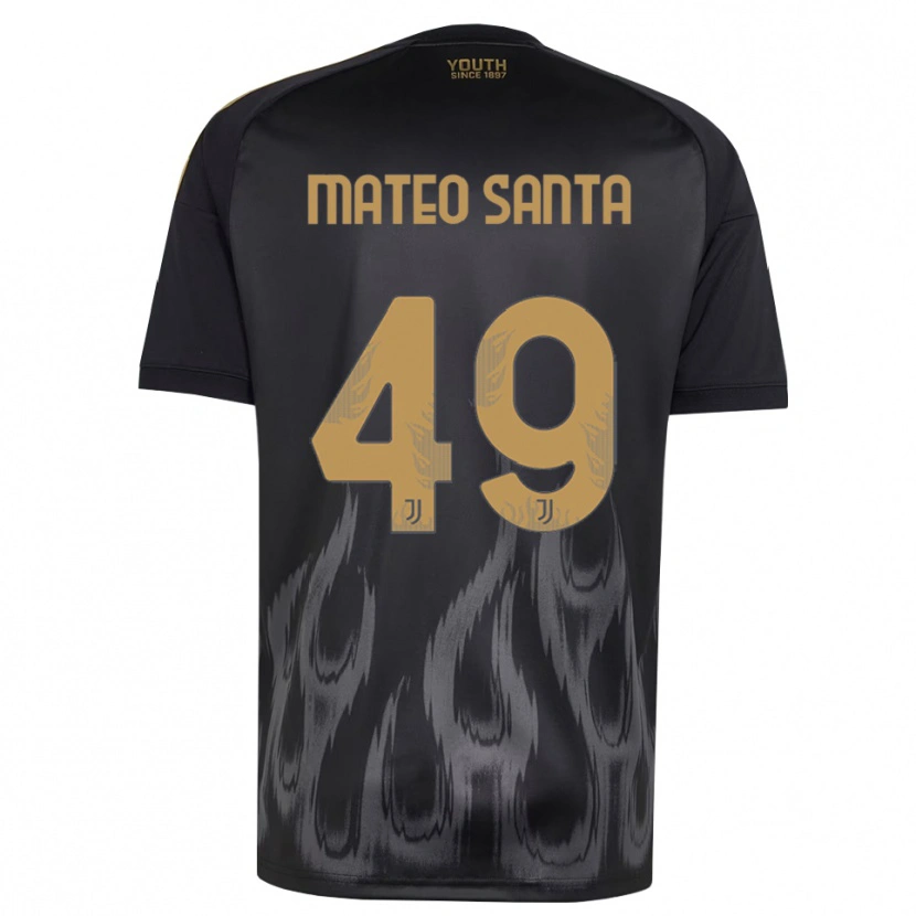 Danxen Kvinder Mateo Santa Maria #49 Sort Brun Tredje Sæt Spillertrøjer 2026/27 Trøje T-Shirt