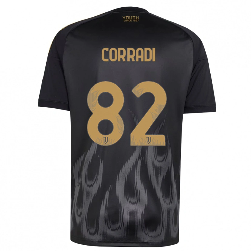 Danxen Kvinder Christian Corradi #82 Sort Brun Tredje Sæt Spillertrøjer 2026/27 Trøje T-Shirt