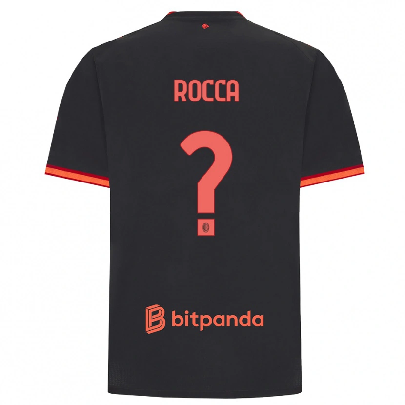 Danxen Kvinder Ludovico Rocca #0 Sort Rød Tredje Sæt Spillertrøjer 2026/27 Trøje T-Shirt