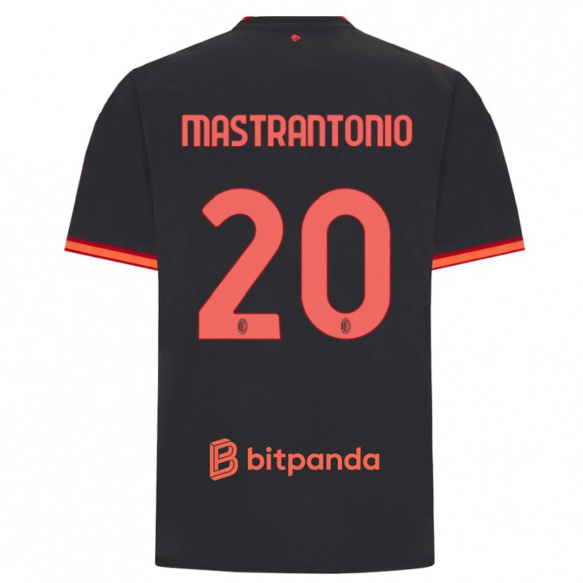 Danxen Kvinder Davide Mastrantonio #20 Sort Rød Tredje Sæt Spillertrøjer 2026/27 Trøje T-Shirt