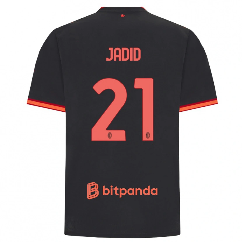 Danxen Kvinder Akram Jadid #21 Sort Rød Tredje Sæt Spillertrøjer 2026/27 Trøje T-Shirt