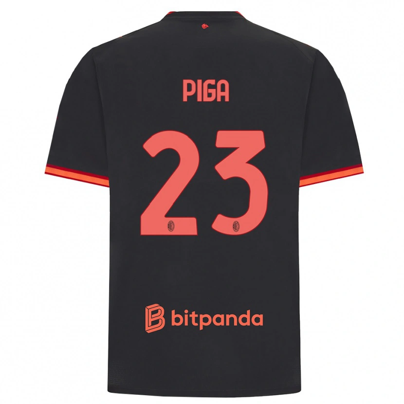Danxen Kvinder Julie Piga #23 Sort Rød Tredje Sæt Spillertrøjer 2026/27 Trøje T-Shirt