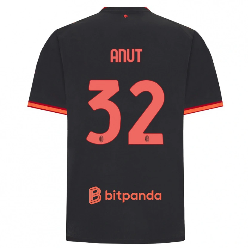 Danxen Kvinder Niccolo Anut #32 Sort Rød Tredje Sæt Spillertrøjer 2026/27 Trøje T-Shirt