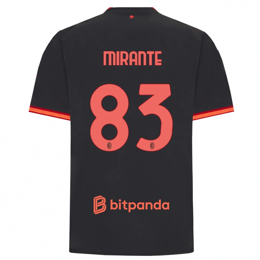 Danxen Kvinder Antonio Mirante #83 Sort Rød Tredje Sæt Spillertrøjer 2026/27 Trøje T-Shirt