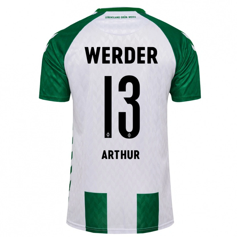 Danxen Kvinder Arthur Augusto De Matos Soares #13 Grøn Hvid Hjemmebane Spillertrøjer 2026/27 Trøje T-Shirt