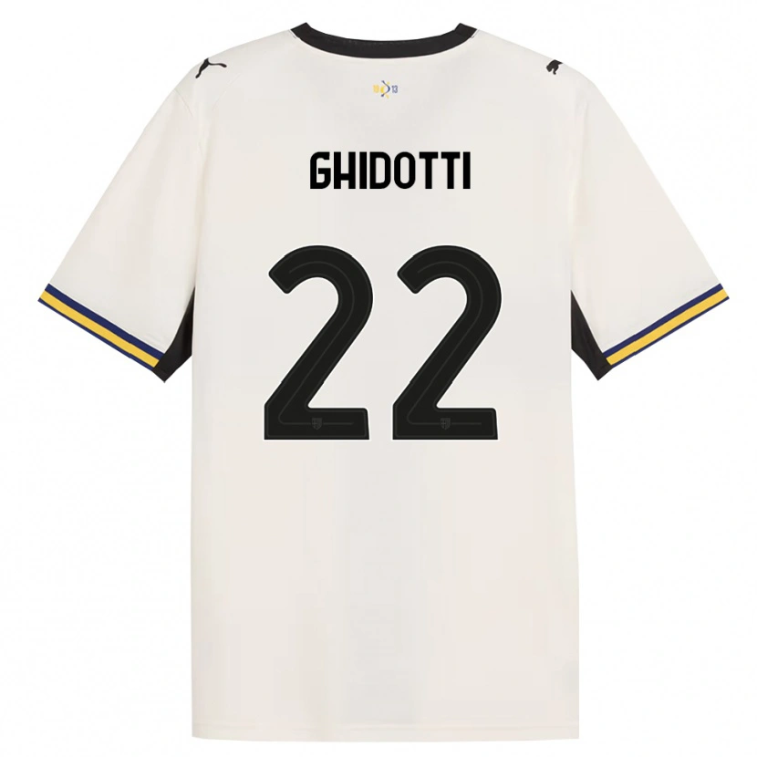 Danxen Kvinder Simone Ghidotti #22 Off-White Sort Gul Hjemmebane Spillertrøjer 2026/27 Trøje T-Shirt
