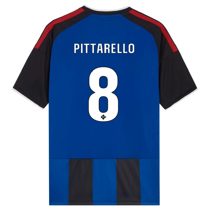 Danxen Kvinder Filippo Pittarello #8 Sort Rød Hvid Blå Hjemmebane Spillertrøjer 2026/27 Trøje T-Shirt
