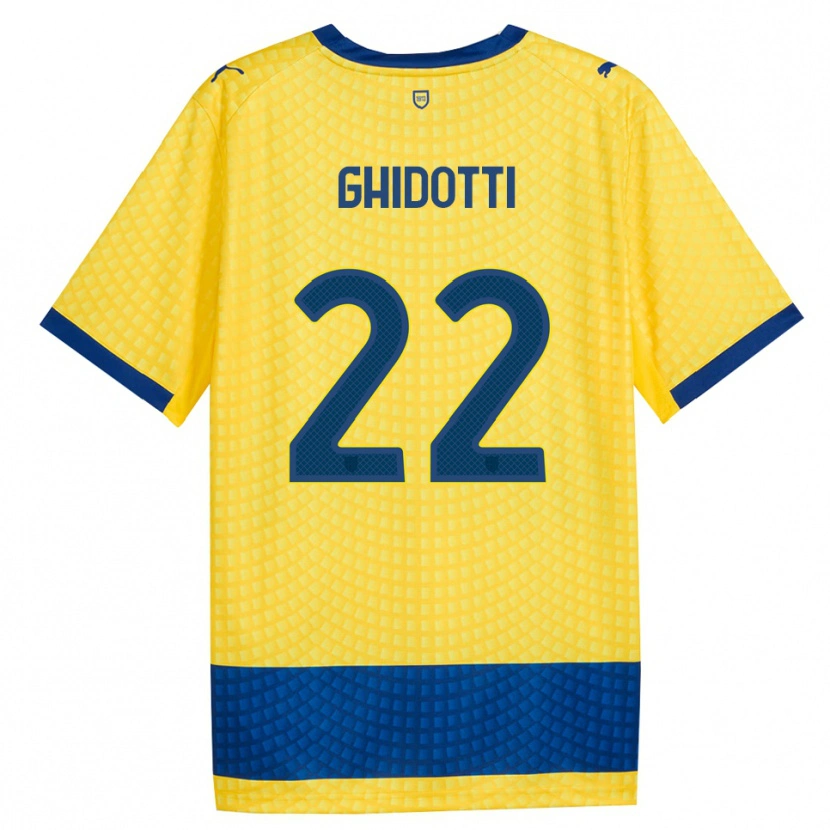 Danxen Kvinder Simone Ghidotti #22 Gul Blå Sort Udebane Spillertrøjer 2026/27 Trøje T-Shirt
