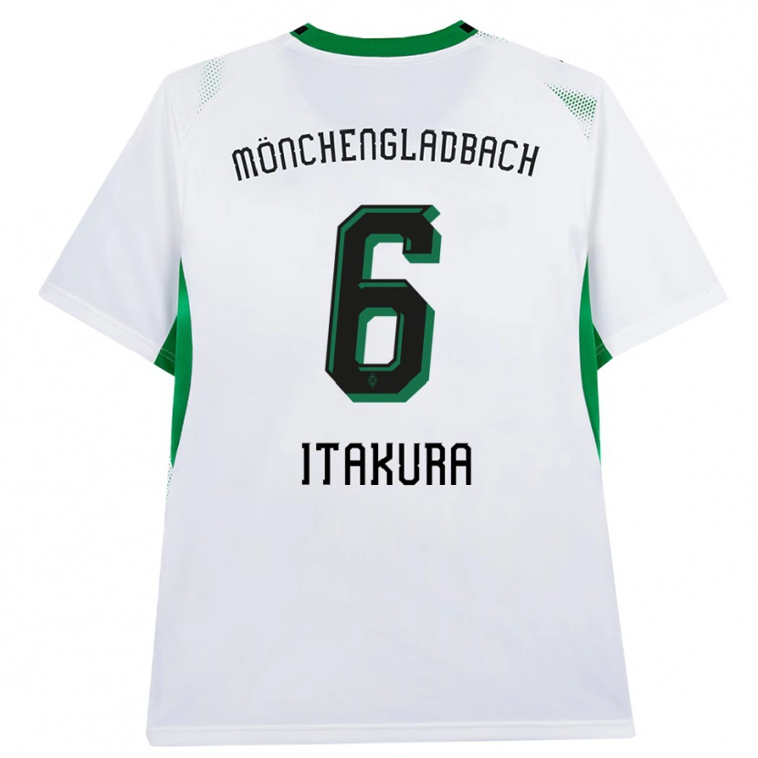 Danxen Børn Ko Itakura #6 Hvid Sort Grøn Hjemmebane Spillertrøjer 2026/27 Trøje T-Shirt