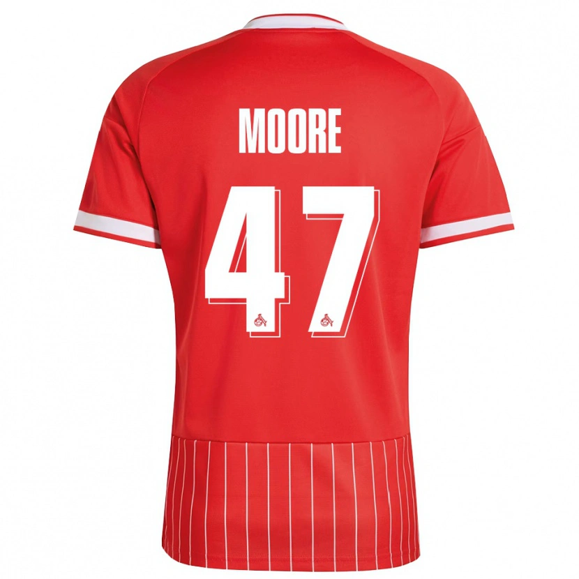Danxen Børn Mikey Moore #47 Rød Hvid Grøn Udebane Spillertrøjer 2026/27 Trøje T-Shirt