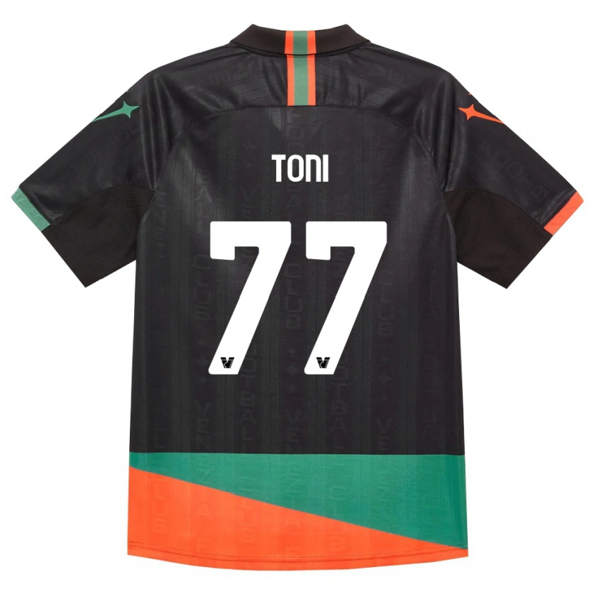 Danxen Børn Toni Fernández #77 Sort Orange Grøn Hjemmebane Spillertrøjer 2026/27 Trøje T-Shirt