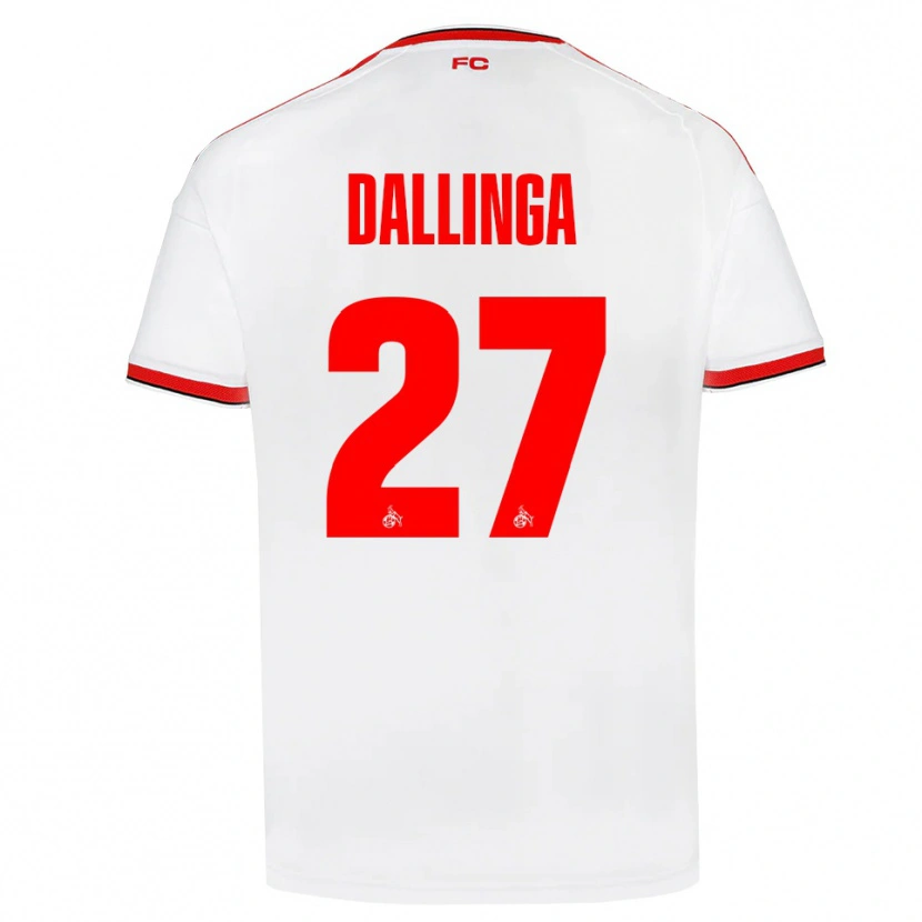 Danxen Børn Thijs Dallinga #27 Hvid Rød Sort Hjemmebane Spillertrøjer 2026/27 Trøje T-Shirt