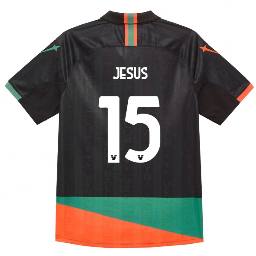 Danxen Børn Juan Jesus #15 Sort Orange Grøn Hjemmebane Spillertrøjer 2026/27 Trøje T-Shirt