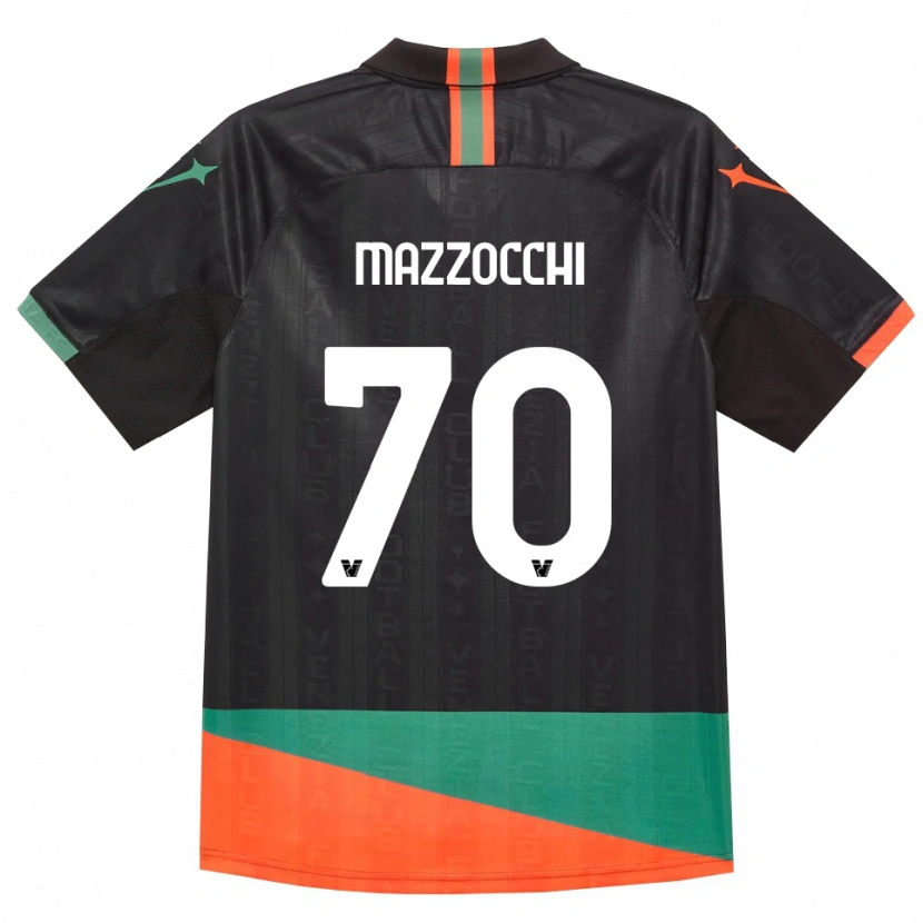 Danxen Børn Pasquale Mazzocchi #70 Sort Orange Grøn Hjemmebane Spillertrøjer 2026/27 Trøje T-Shirt