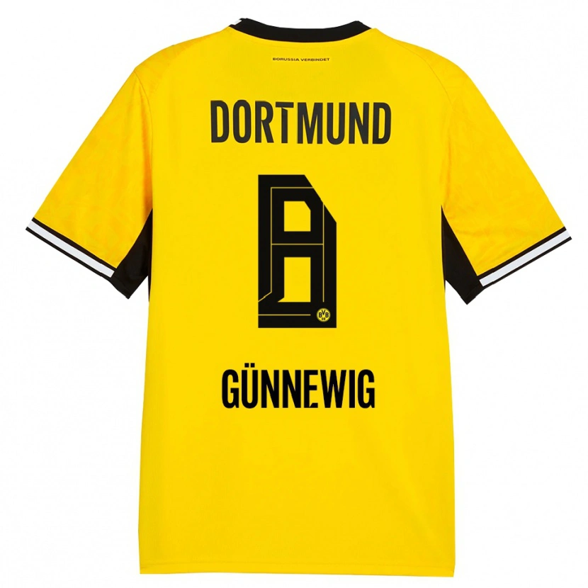 Danxen Børn Noreen Günnewig #8 Gul Sort Hvid Hjemmebane Spillertrøjer 2026/27 Trøje T-Shirt