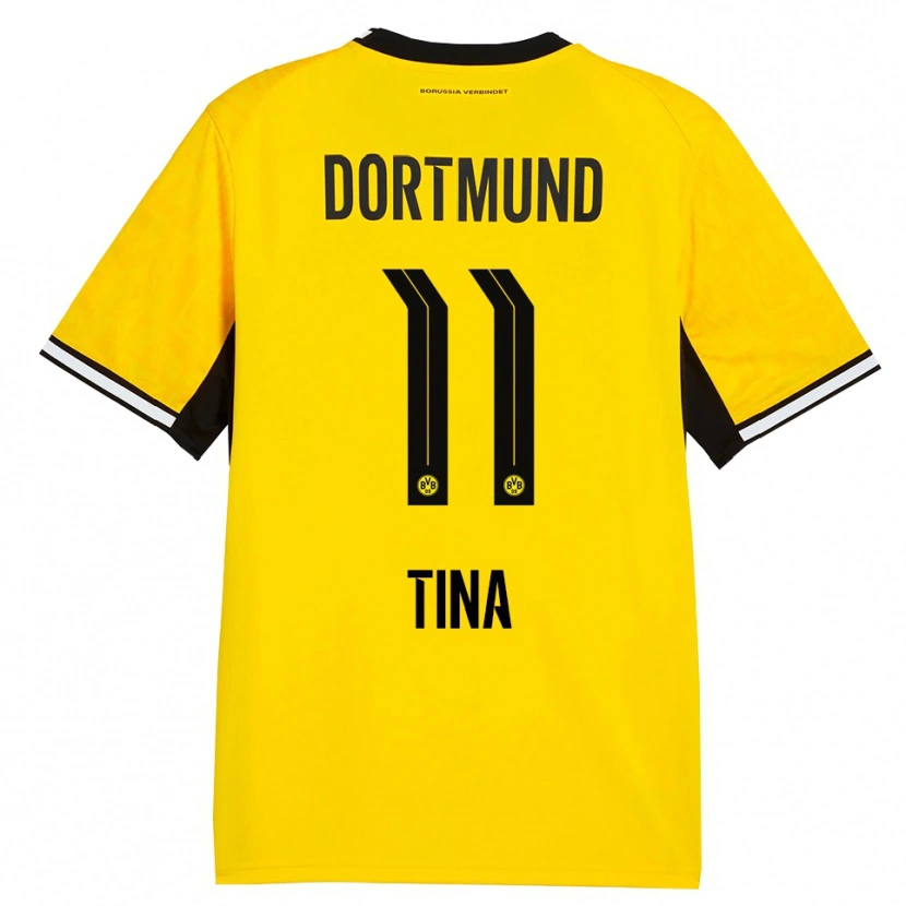 Danxen Børn Abdulla Tina #11 Gul Sort Hvid Hjemmebane Spillertrøjer 2026/27 Trøje T-Shirt