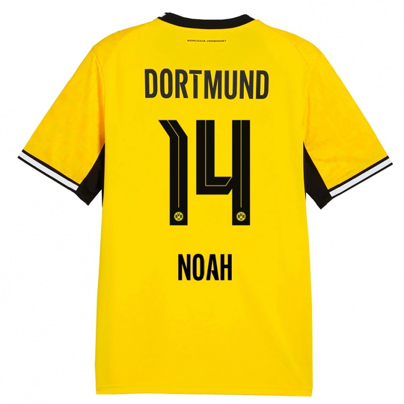 Danxen Børn Colin Noah Kleine-Bekel #14 Gul Sort Hvid Hjemmebane Spillertrøjer 2026/27 Trøje T-Shirt