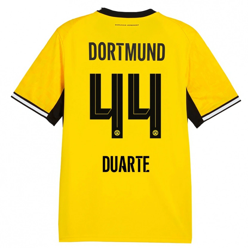 Danxen Børn Enzo Dos Santos #44 Gul Sort Hvid Hjemmebane Spillertrøjer 2026/27 Trøje T-Shirt