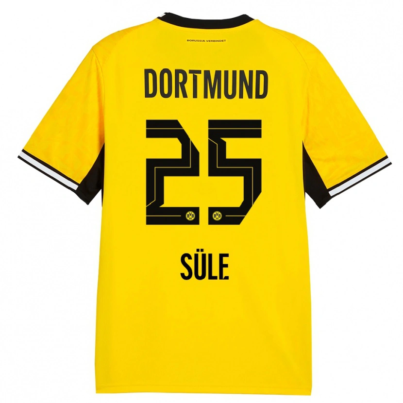 Danxen Børn Niklas Süle #25 Gul Sort Hvid Hjemmebane Spillertrøjer 2026/27 Trøje T-Shirt