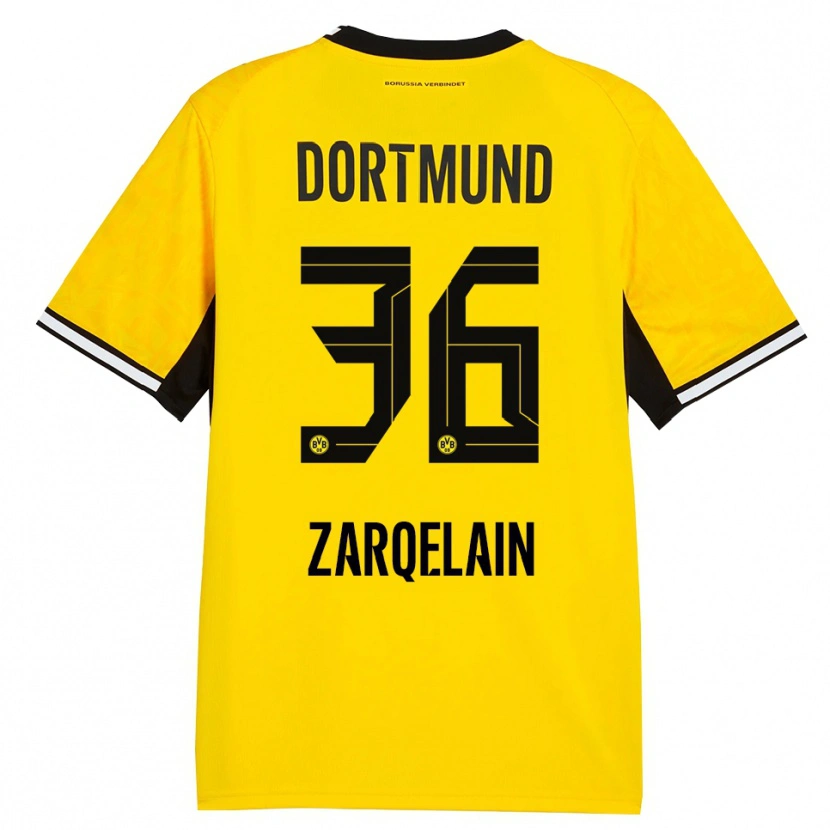 Danxen Børn Fadi Zarqelain #36 Gul Sort Hvid Hjemmebane Spillertrøjer 2026/27 Trøje T-Shirt