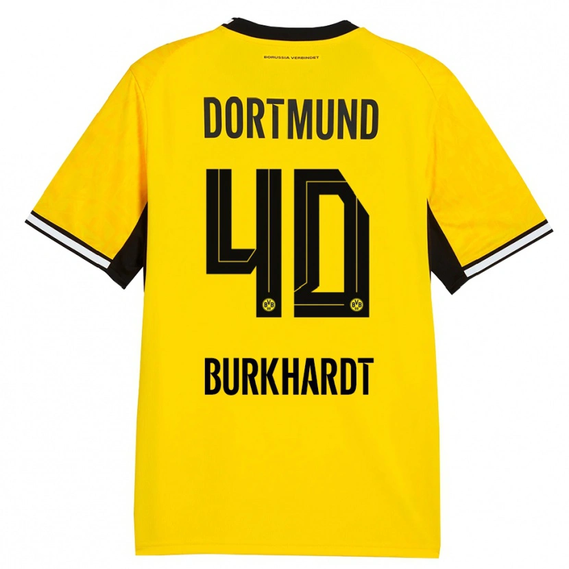 Danxen Børn Till Burkhardt #40 Gul Sort Hvid Hjemmebane Spillertrøjer 2026/27 Trøje T-Shirt