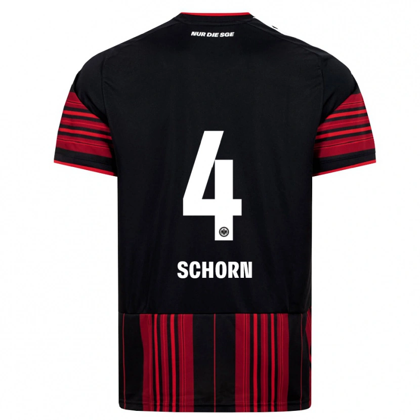 Danxen Børn Moritz Schorn #4 Sort Rød Hvid Hjemmebane Spillertrøjer 2026/27 Trøje T-Shirt
