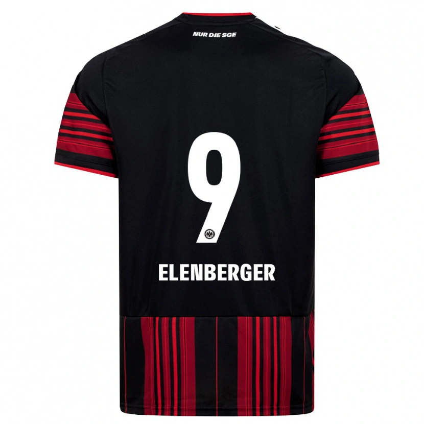 Danxen Børn Samuel Elenberger #9 Sort Rød Hvid Hjemmebane Spillertrøjer 2026/27 Trøje T-Shirt