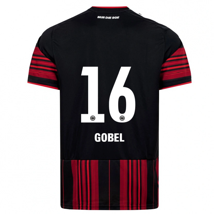 Danxen Børn Marlon Göbel #16 Sort Rød Hvid Hjemmebane Spillertrøjer 2026/27 Trøje T-Shirt