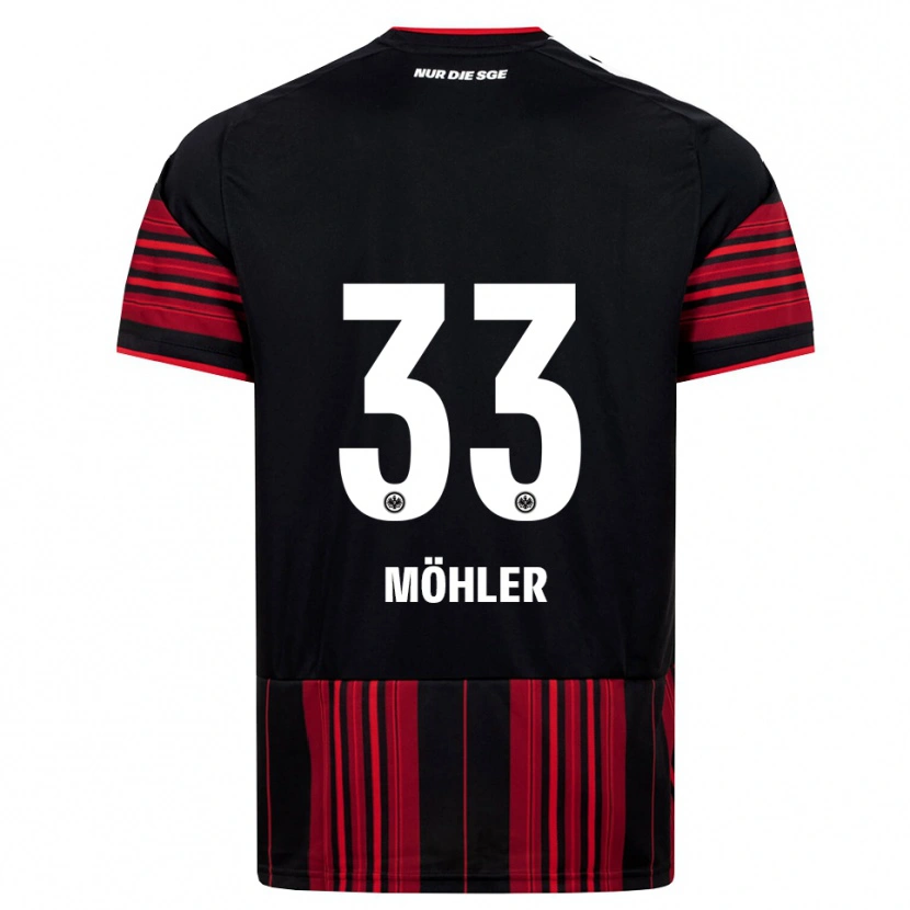 Danxen Børn Emil Möhler #33 Sort Rød Hvid Hjemmebane Spillertrøjer 2026/27 Trøje T-Shirt