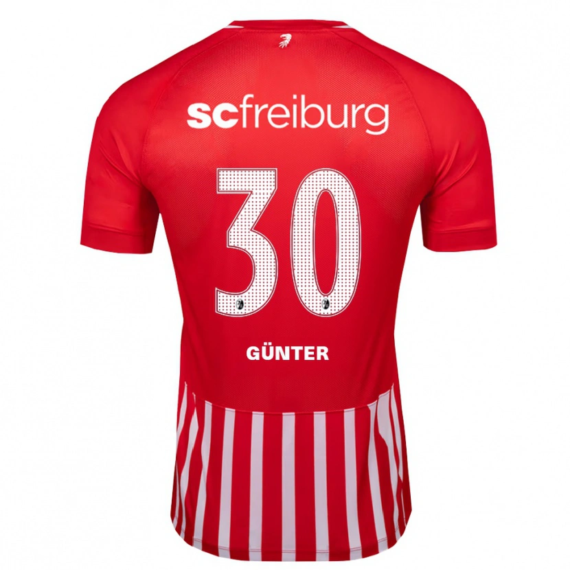 Danxen Børn Christian Günter #30 Rød Hvid Sort Hjemmebane Spillertrøjer 2026/27 Trøje T-Shirt
