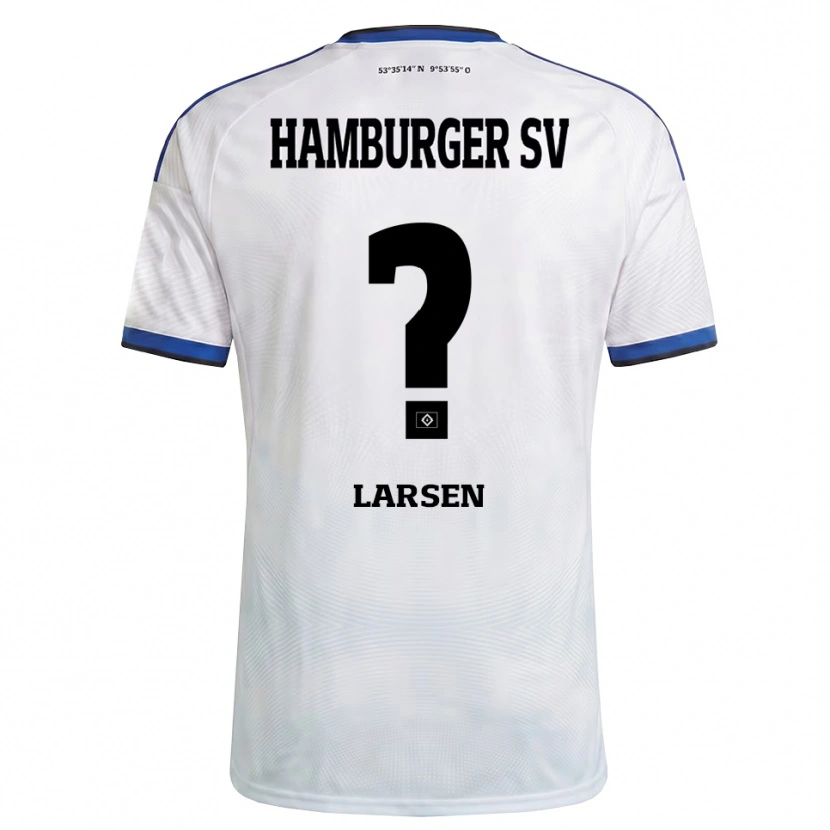 Danxen Børn Yannik Larsen #0 Hvid Sort Blå Hjemmebane Spillertrøjer 2026/27 Trøje T-Shirt