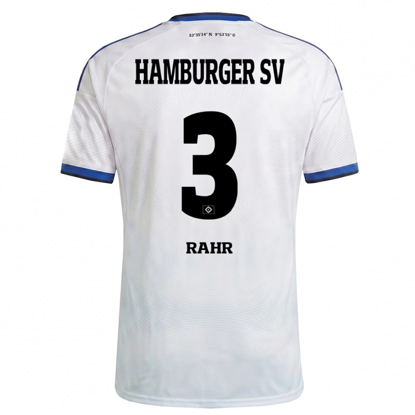 Danxen Børn Calvin Rahr #3 Hvid Sort Blå Hjemmebane Spillertrøjer 2026/27 Trøje T-Shirt