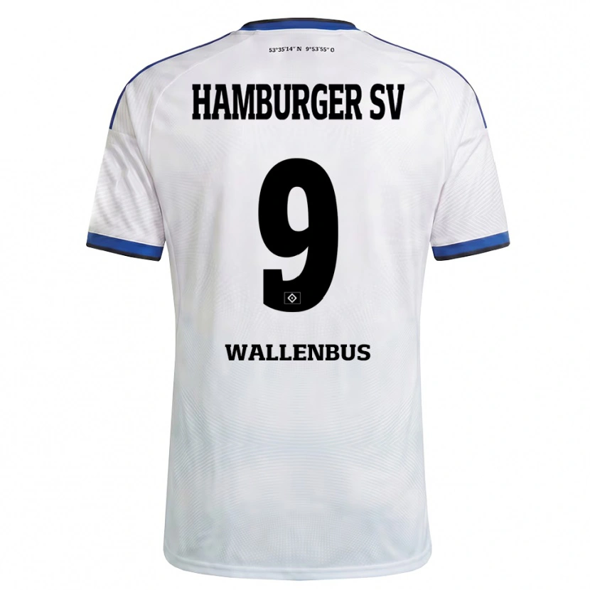 Danxen Børn Noah Wallenßus #9 Hvid Sort Blå Hjemmebane Spillertrøjer 2026/27 Trøje T-Shirt