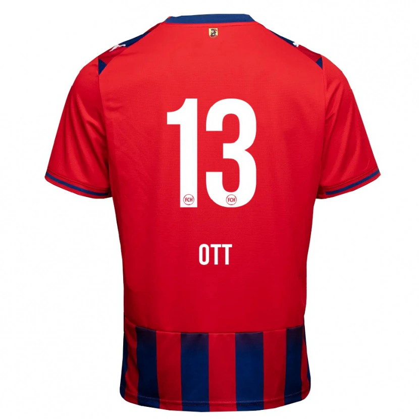 Danxen Børn Jakob Ott #13 Kongelig Blå Hvid Rød Hjemmebane Spillertrøjer 2026/27 Trøje T-Shirt