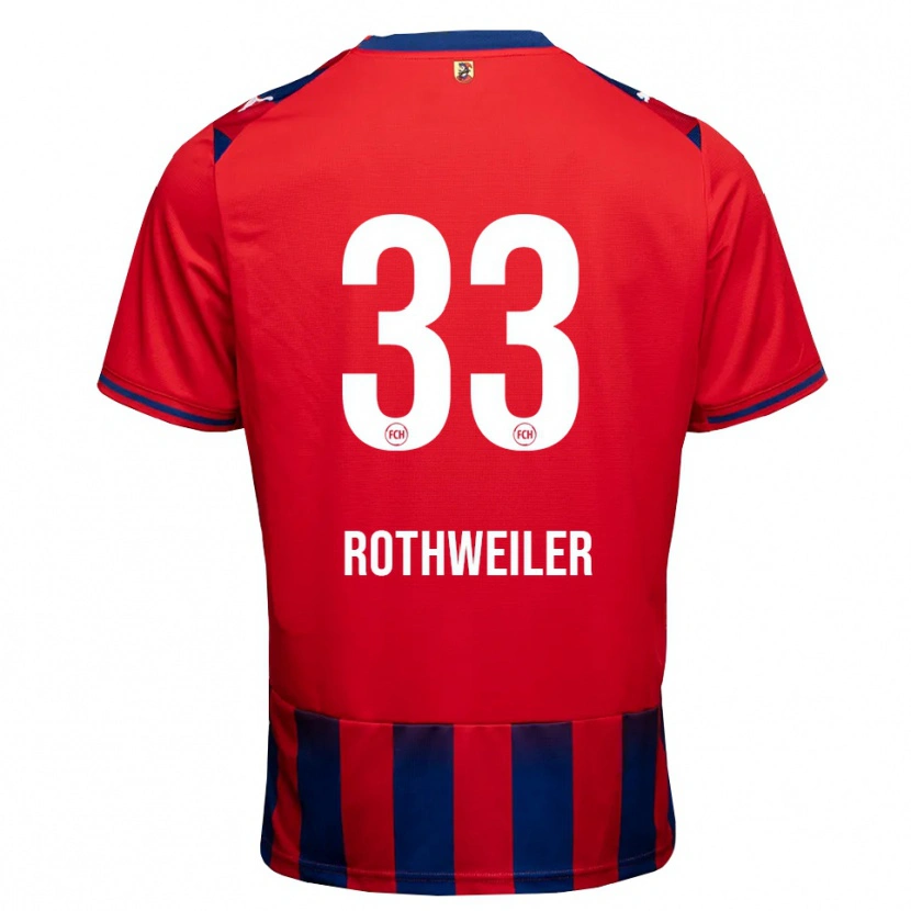 Danxen Børn Nick Rothweiler #33 Kongelig Blå Hvid Rød Hjemmebane Spillertrøjer 2026/27 Trøje T-Shirt