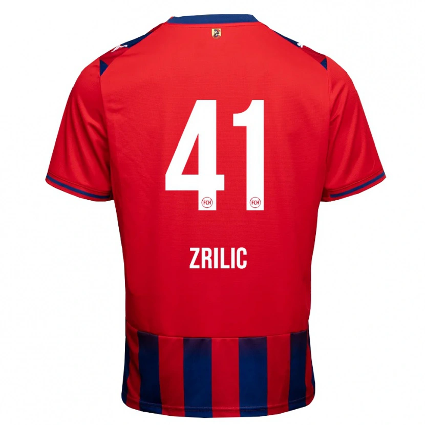 Danxen Børn Marko Zrilić #41 Kongelig Blå Hvid Rød Hjemmebane Spillertrøjer 2026/27 Trøje T-Shirt