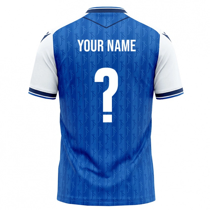 Danxen Børn Dit Navn #0 Kongelig Blå Hvid Hjemmebane Spillertrøjer 2026/27 Trøje T-Shirt