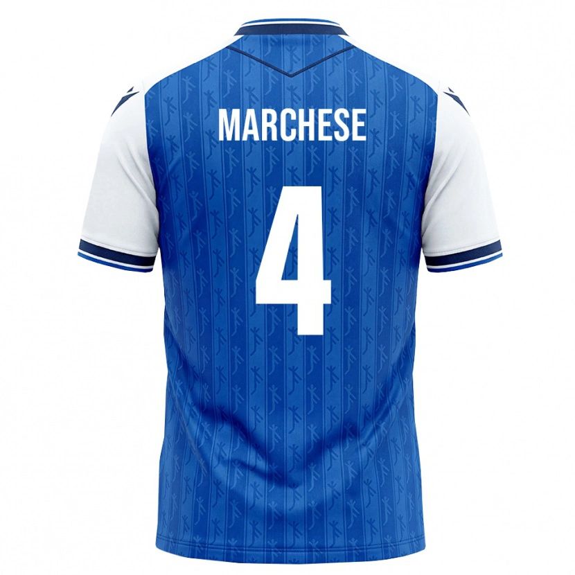 Danxen Børn Luca Marchese #4 Kongelig Blå Hvid Hjemmebane Spillertrøjer 2026/27 Trøje T-Shirt