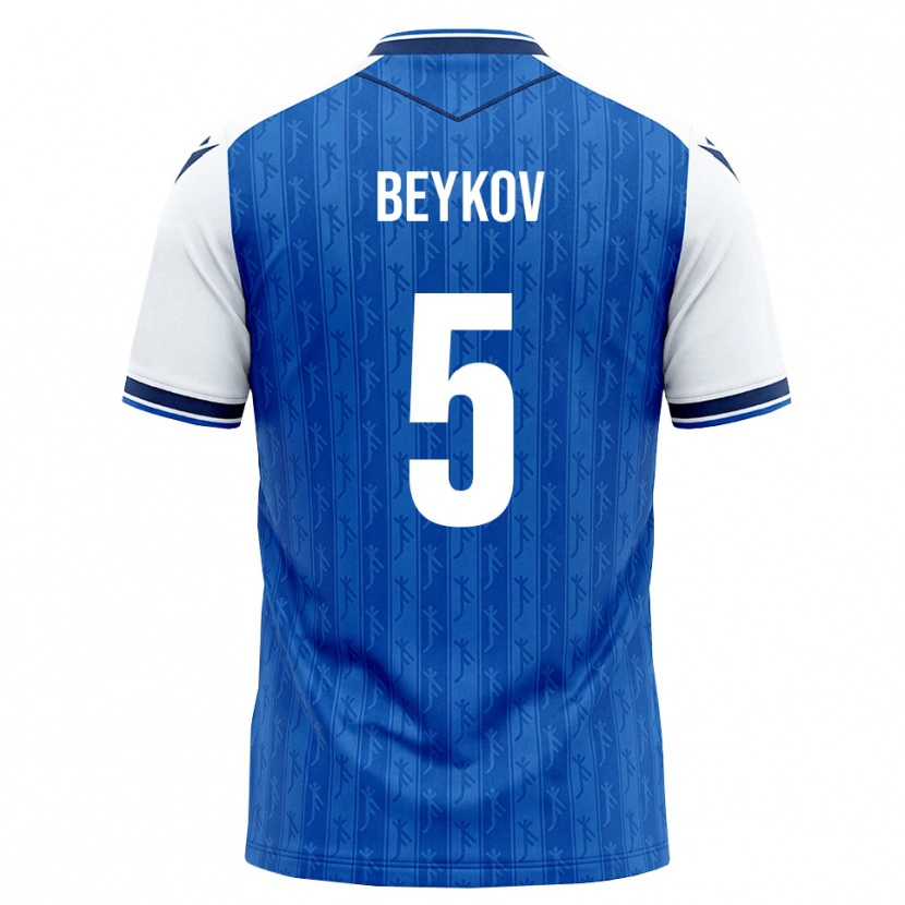 Danxen Børn Viktor Beykov #5 Kongelig Blå Hvid Hjemmebane Spillertrøjer 2026/27 Trøje T-Shirt