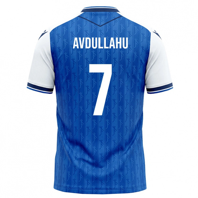 Danxen Børn Leon Avdullahu #7 Kongelig Blå Hvid Hjemmebane Spillertrøjer 2026/27 Trøje T-Shirt